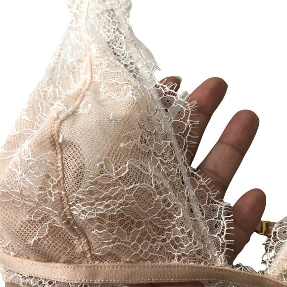 Victorias Secret Nude Lace Bralette Size Small - Picture 2 of 5
